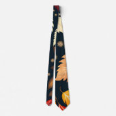 Cravate Hiver chute feuille Brown rétro Motif (Dos)