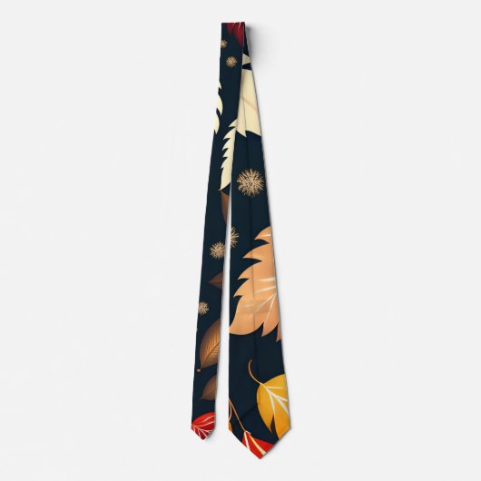 Cravate Hiver chute feuille Brown rétro Motif (Dos)