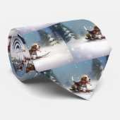 Cravate hiver de neige de Noël beagle (Roulé)