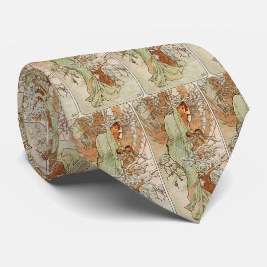 Cravate : Hiver Mucha (Roulé)