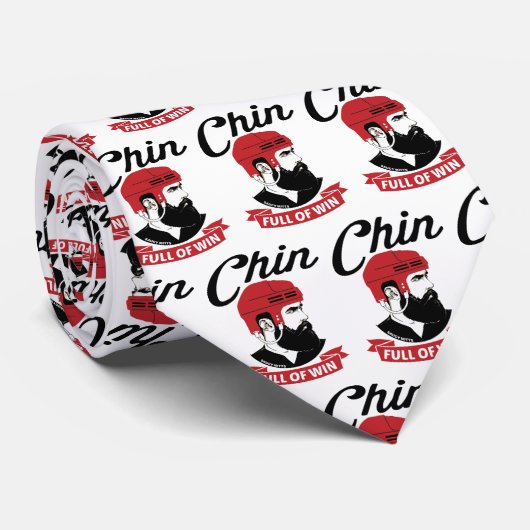 Cravate Hockey Playoff Beard Chin Plein de victoire (Roulé)