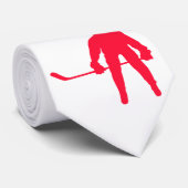 Cravate Hockey rouge écarlate (Roulé)