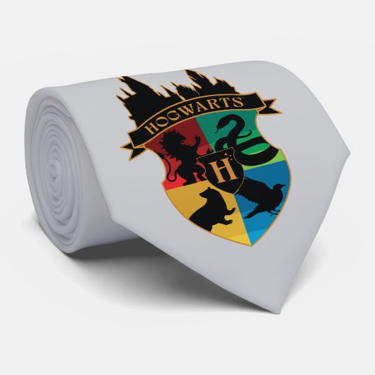 Cravate HoGWARTS™ Castle Crest House Insigne de fierté (Roulé)
