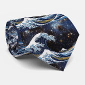 Cravate Hokusai , The Great Wave off Kanagawa + LH 95 (Roulé)