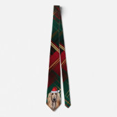 Cravate Holiday Afghan Hound Dog Red Plaid Christmas (Devant)