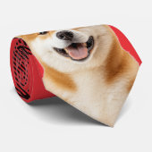 Cravate Holiday Akita Dog Red Buffalo Plaid Christmas (Roulé)