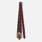 Cravate Holiday Cocker Spaniel Dog with Christmas Plaid (Devant)