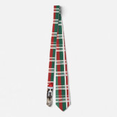Cravate Holiday Saint Bernard Dog Plaid Christmas (Dos)