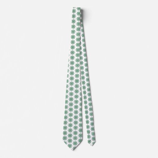 Cravate Holiday Snowflake Plaid Pattern Green Neck Tie (Devant)
