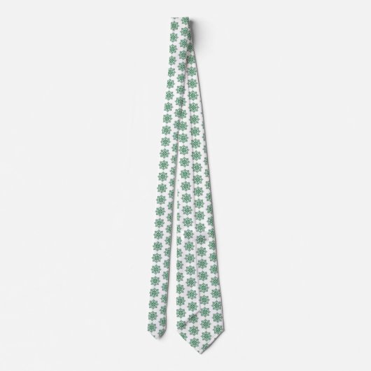 Cravate Holiday Snowflake Plaid Pattern Green Neck Tie (Dos)