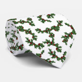 Cravate Holly avec Berries Noël (Roulé)