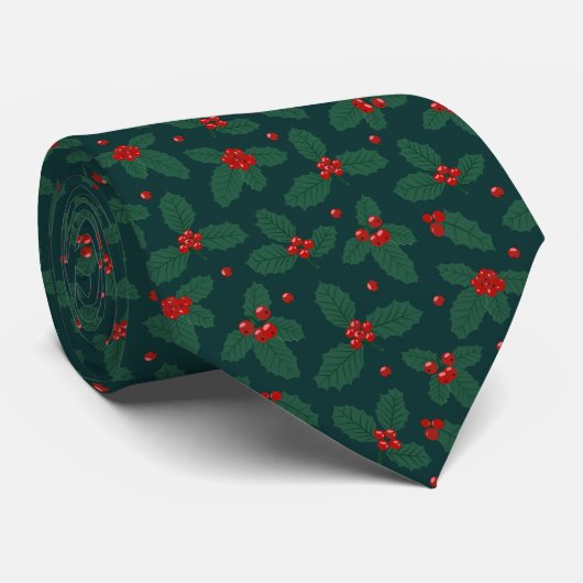 Cravate Holly et Berries Necktie (Roulé)