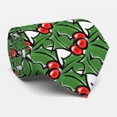 Cravate Holly Feuilles, Holly baies, fun vacances botaniqu (Roulé)
