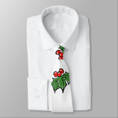 Cravate Holly Feuilles, Holly baies, fun vacances botaniqu (Attaché)