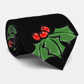 Cravate Holly Feuilles, Holly baies, fun vacances botaniqu (Roulé)