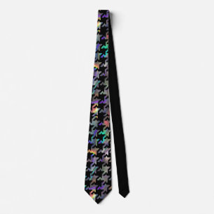 Cravate hologramme houndstooth