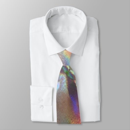 Cravate Holographe arc-en-ciel Chrome Hologramme Fête des  (Attaché)