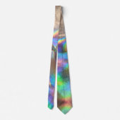 Cravate Holographe arc-en-ciel Chrome Hologramme Fête des  (Dos)