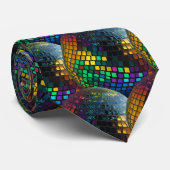 Cravate holographique rétro Disco Ball (Roulé)