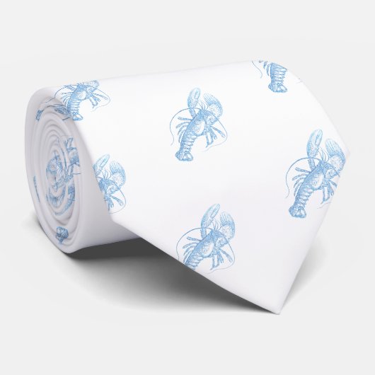 Cravate Homard bleu (Roulé)