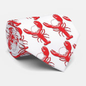 Cravate Homard rouge brillant (Roulé)