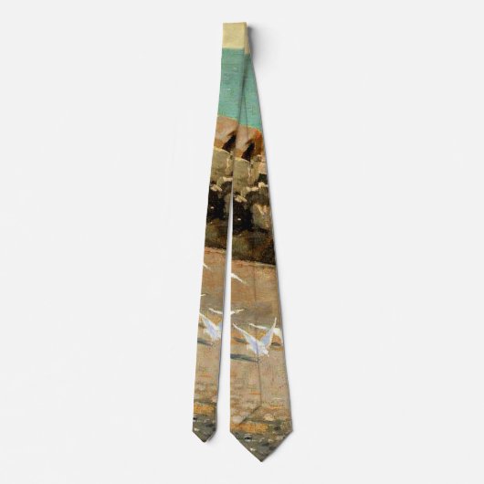 Cravate Homer - Côte Rocheuse et Mouettes, art (Dos)