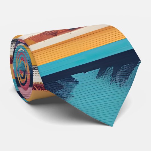 Cravate Hommage Abstrait amérindien S13 (Roulé)