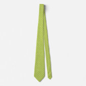 Cravate Homme à pois sur fond vert clair (Devant)