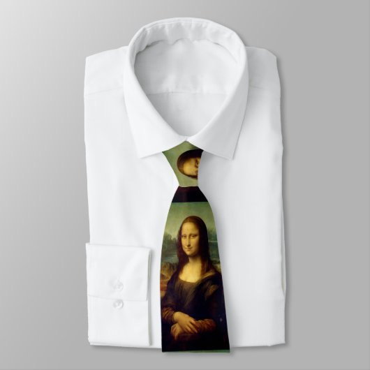 Cravate Homme avec Carrelage Mona Lisa Imprimer (Attaché)