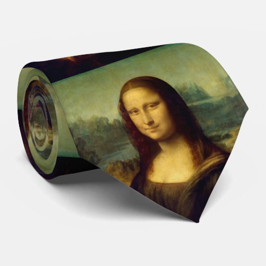 Cravate Homme avec Carrelage Mona Lisa Imprimer (Roulé)