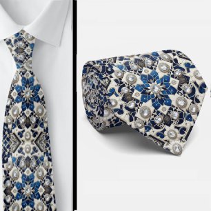Cravate Homme d'affaires luxueux et mondain Carreau maro