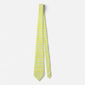 Cravate Homme Designer Jaune Plat (Devant)