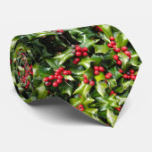 Cravate homme Holly Berries (Roulé)
