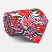 Cravate homme Palmiers tropicaux Floral (Roulé)