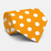 Cravate homme Polka Dot or & blanc (Roulé)