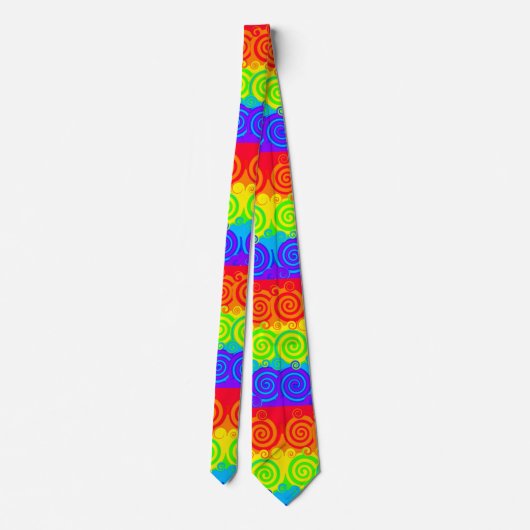 Cravate homme Rainbow Swirl (Dos)