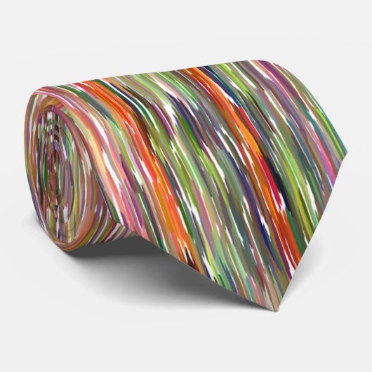 CRAVATE HOMME/STRIPES MULTICOLORES VERTICALES (Roulé)