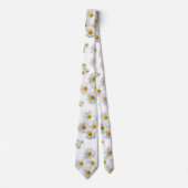 Cravate Hommes Designer White Daisy (Devant)