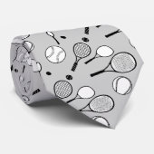 Cravate Hommes élégants gris de tennis (Roulé)