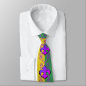Cravate Hommes Mardi Gras Fleur-de-Lis (Attaché)