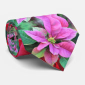 Cravate Hommes Poinsettias de Noël (Roulé)