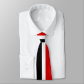 Cravate Hommes Rayure Rouge Noir Blanc (Attaché)