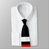 Cravate Hommes Rouge Noir Blanc Rayure 2 (Attaché)