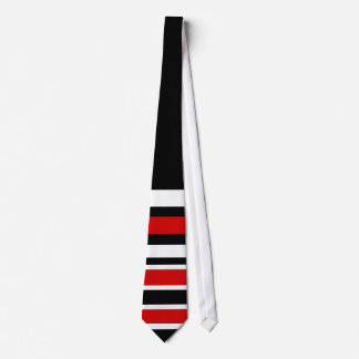 Cravate Hommes Rouge Noir Blanc Rayure 2