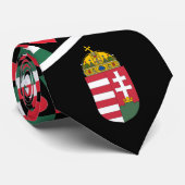 Cravate Hongrie Drapeau Coeur Motif Fun Hongrois Pride (Roulé)