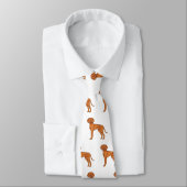 Cravate Hongrois Vizsla Cute Cartoon Pointer Chien Motif (Attaché)
