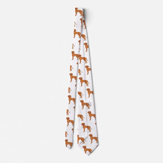 Cravate Hongrois Vizsla Cute Cartoon Pointer Chien Motif (Dos)