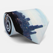 Cravate Horizon de Chicago (Roulé)