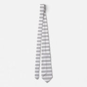 Cravate Horizontal Gris Et Blanc Modernes (Dos)