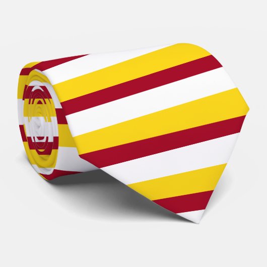 Cravate horizontale jaune et marron (Roulé)